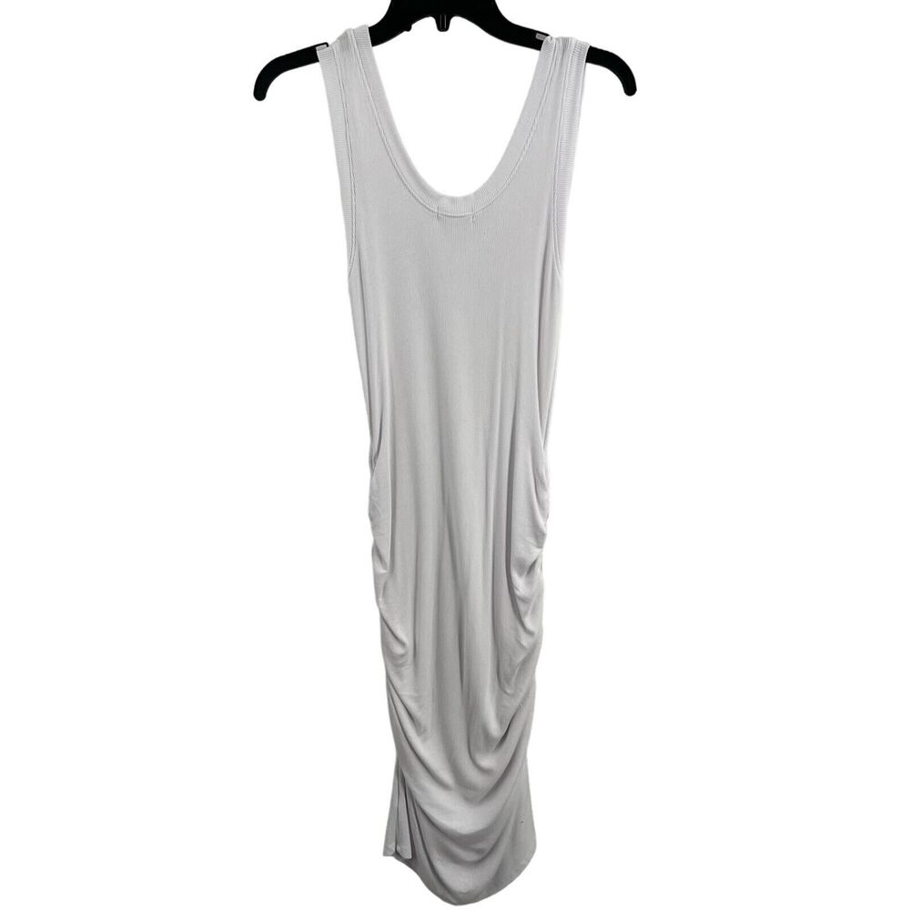 LAMade Dress White XL Tank Dress Ribbed Knit Ruched Bodycon New